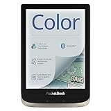 PocketBook e-Book Reader 'Color' (16 GB Speicher, 15,24 cm (6 Zoll) E-Ink Kaleido Farb-Display, Vordergrundbeleuchtung, Wi-Fi, Bluetooth) Moon Silver