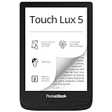 PocketBook e-Book Reader 'Touch Lux 5' (8 GB Speicher, 15,24 cm (6 Zoll) E-Ink Carta Display, SMARTlight, Wi-Fi) InkBlack